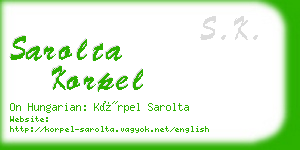 sarolta korpel business card